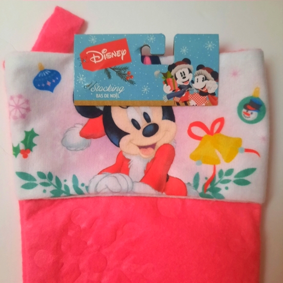 New Frozen Mickey Minnie Christmas Stocking Disney Felt Embossed Snowflake 16" - Picture 4 of 8
